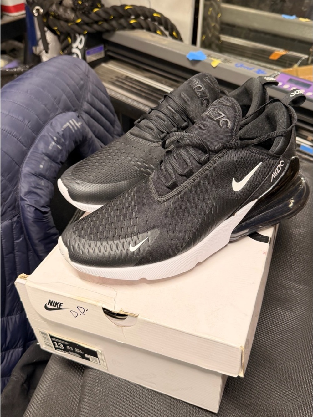 Nike Air Max 270 Men's Black and White Sneakers